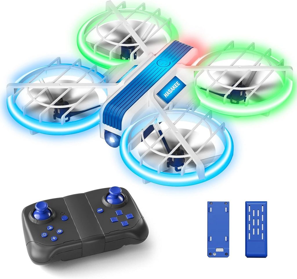 M1 Mini Drone para Niños, Drone Quadcopter con Luces Azules & Verdes
